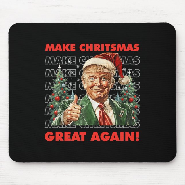 Mousepad Engraçado Trump Torne Excelente De Natal Novamente (Frente)