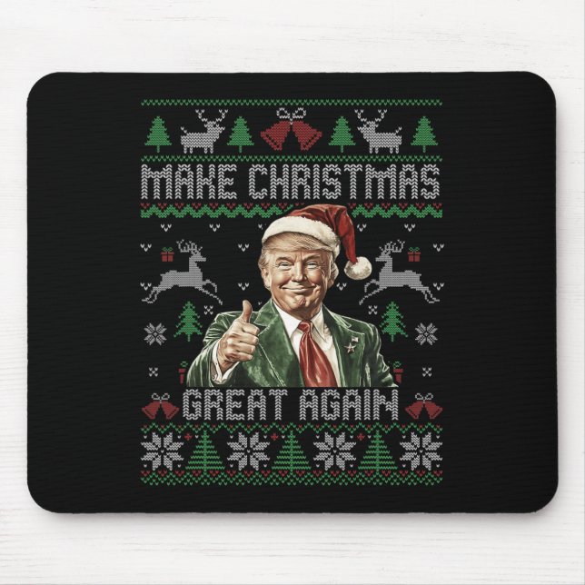 Mousepad Engraçado Trump Torne Excelente De Natal Novamente (Frente)