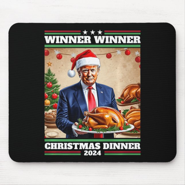 Mousepad Engraçado Vencedor do Trump Janto de Natal (Frente)