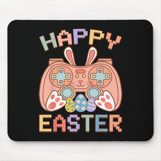 Mousepad Engraçado Vídeo Jogo Páscoa Coelho de Jogos Ga (Frente)