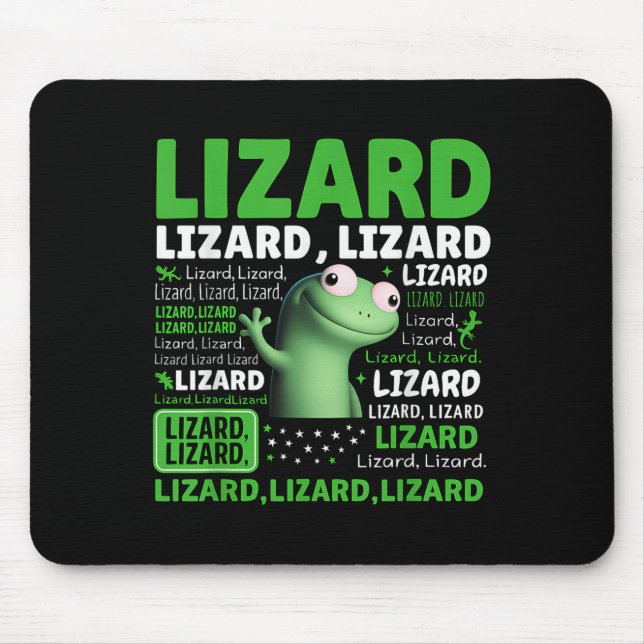 Mousepad Engraçado Weircore Animal Men Lizard Lizard Liz (Frente)
