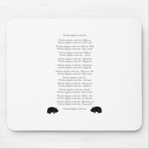Mousepad Engraçado Wombat Poem, jogador de críquete.