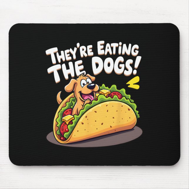 Mousepad Engraçados Estão Comendo Os Cães Os Gatos (Frente)