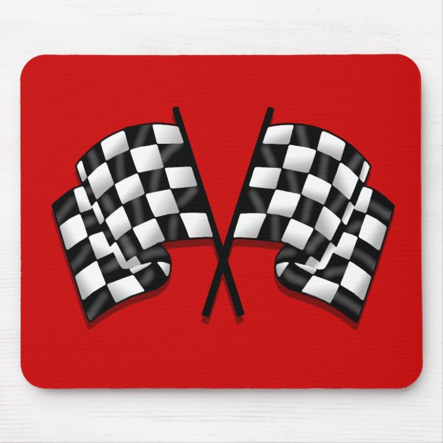 Mousepad Engrenagem chequered Motorsport de vista de seda (Frente)