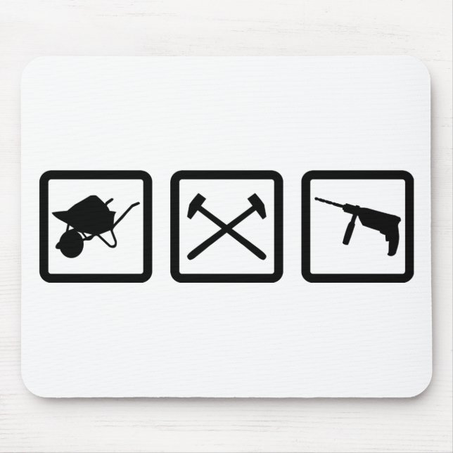 Mousepad engrenagem do trabalhador da construção (Frente)