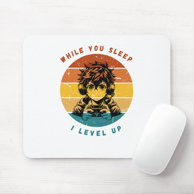 Mousepad Enquanto Você Dorme Eu Subo de Nível (Com mouse)
