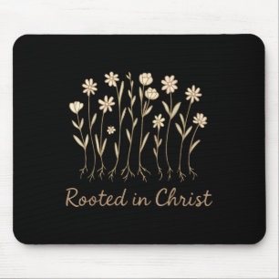 Mousepad Enraizada Em Flores Cristos Garota Cristã Daught