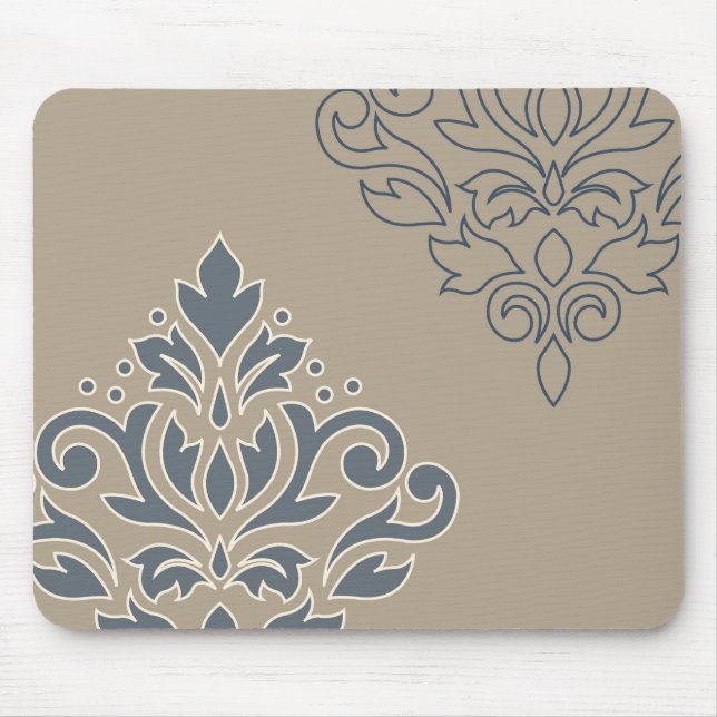 Mousepad Enrole a arte do damasco mim (esboço) a areia de (Frente)