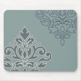 Mousepad Enrole a arte do damasco mim (esboço) a cerceta de