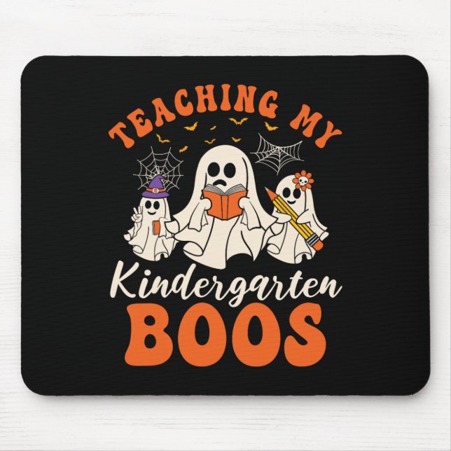 Mousepad Ensinando meu jardim de infância Boos Retro Ghost  (Frente)
