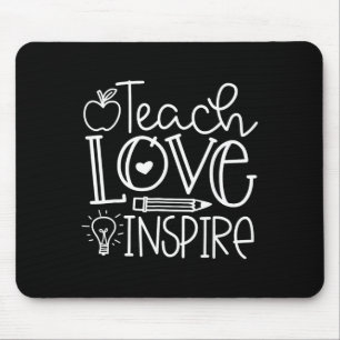 Mousepad Ensine Amor Inspire Retro Professor Crianças Ck Pa