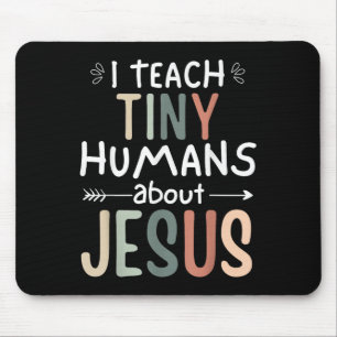 Mousepad Ensino Humanos Pequenos Sobre Jesus Professora No