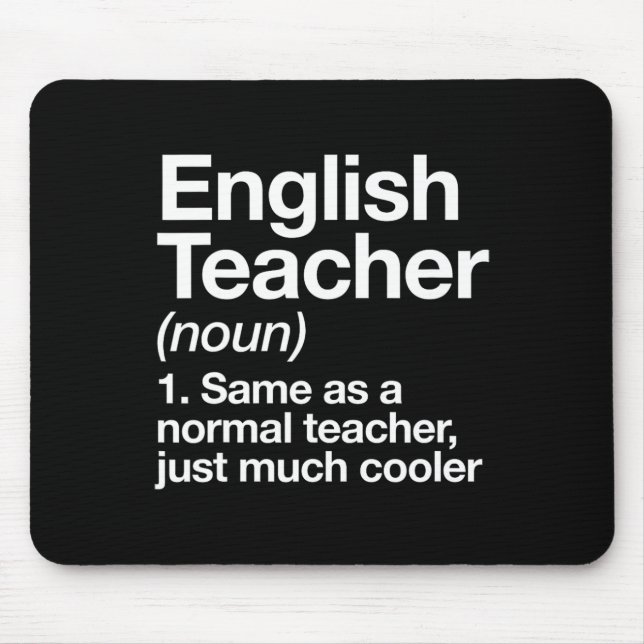 Mousepad Ensino Inglês Definição De Professores Diversão De (Frente)