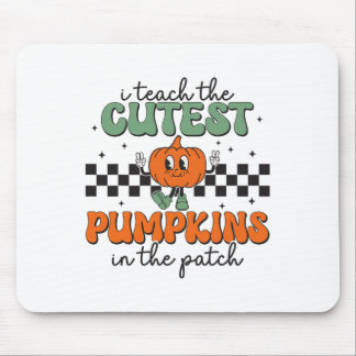Mousepad Ensino Os Pumpkins Mais Bonitos No Patch Retro Tea