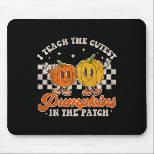Mousepad Ensino Os Pumpkins Mais Bonitos No Patch Retro Tea