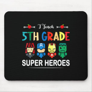 Mousepad Ensino Super-Heróis Da 5 Ck A Professora Da Escola