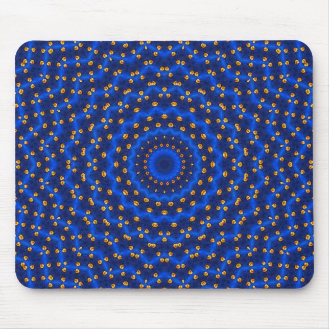 Mousepad Ente auf Blau Kaleidoscope Pequeno (Frente)