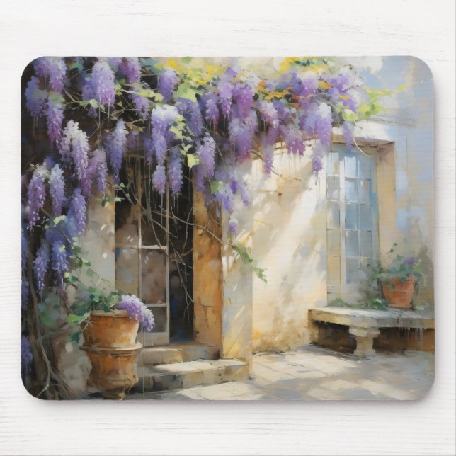 Mousepad Entrada de Flores Roxas (Frente)