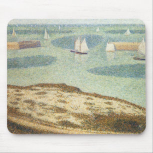 Mousepad Entrada no porto por Georges Seurat, Vintage Art