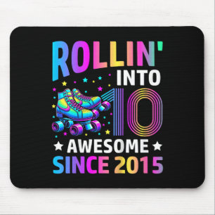 Mousepad Entrando nos 10 Anos de Idade Patins Aniversário d