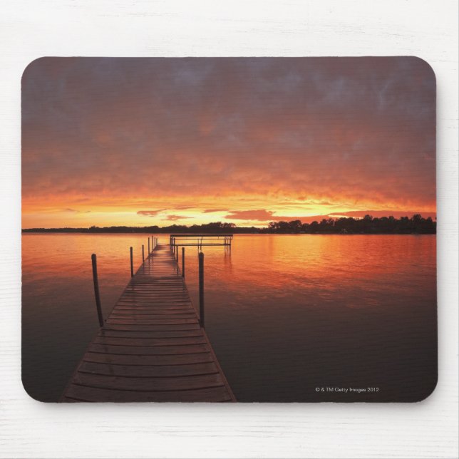 Mousepad Entre no por do sol no lago Minnetonka, manganês (Frente)