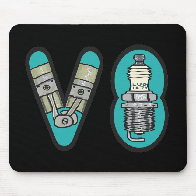 Mousepad Entusiasta de Carros Petrolhead V8 (Frente)