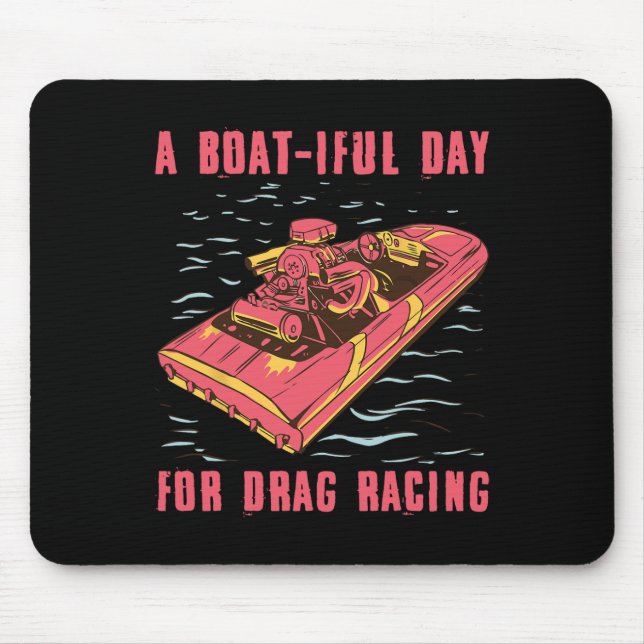Mousepad Entusiasta de Corrida de Barco de Velocidade Corri (Frente)
