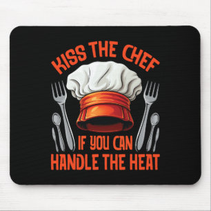 Mousepad Entusiasta de Culinária Beijo de Chef Grelhando De