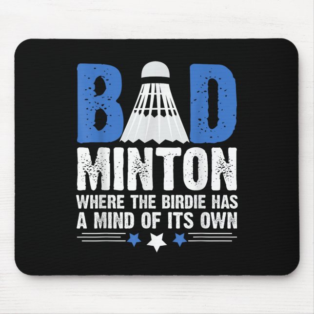 Mousepad Entusiasta de Peteca de Badminton Treinador de Raq (Frente)
