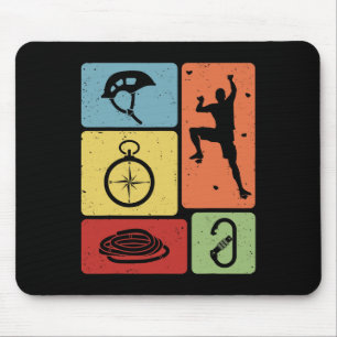 Mousepad Entusiastas Divertidos de Escalada em Rocha Boulde
