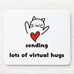 Mousepad enviando muitos abraços virtuais
