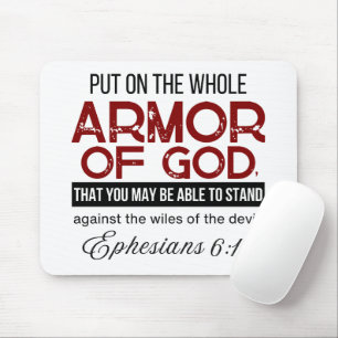 Mousepad Ephesianos 6:11 Colocados na Armadura Inteira de D