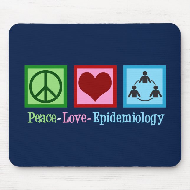 Mousepad Epidemiologia do amor da paz (Frente)