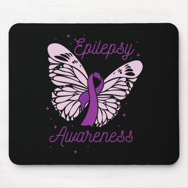 Mousepad Epilepsia Consciência Mês Folha Roxa Advocate Ep (Frente)