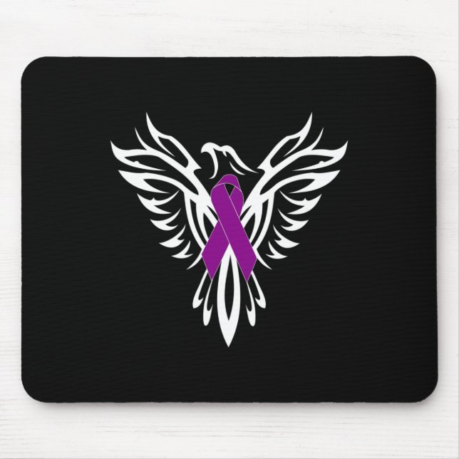 Mousepad Epilepsia Consciência Roxa Fênix (Frente)