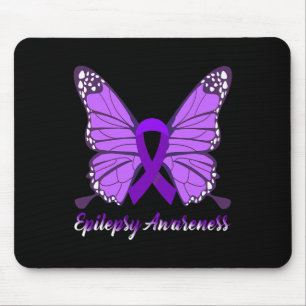 Mousepad Epilepsia Sensibilização Borboleta Brisos Roxos
