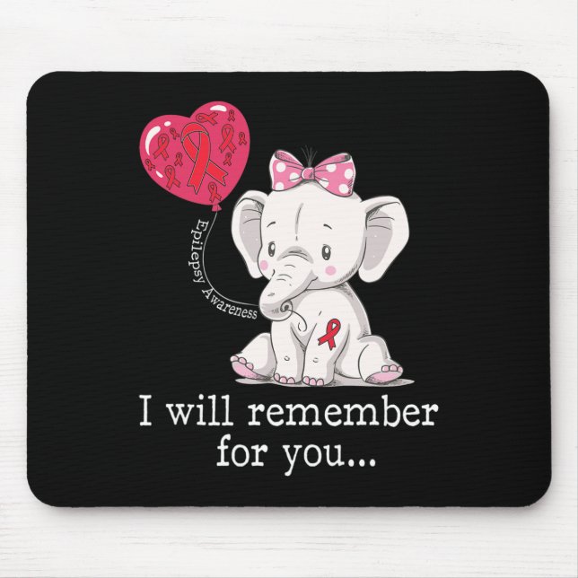 Mousepad Epilepsy Awareness Elephant  (Frente)