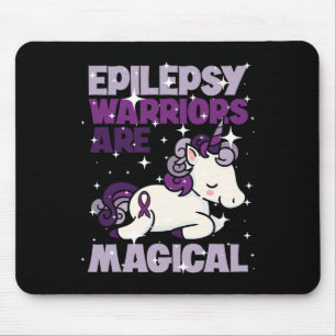 Mousepad Epilepsy Warrior Epileptic Day Purple Unicorn Love