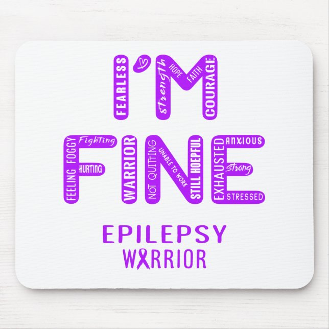 Mousepad Epilepsy Warrior - EU ESTOU BEM (Frente)