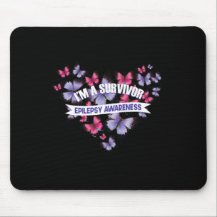 Mousepad Epiléptico Guerreiro e Epilepsia de Fita Roxa Awar
