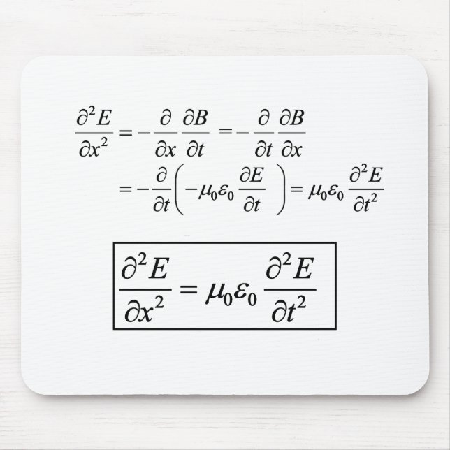 Mousepad equação de onda eletromagnética d'Alembert (Frente)