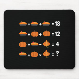 Mousepad Equação Matemática Dia de Ação de Graças Engraçado