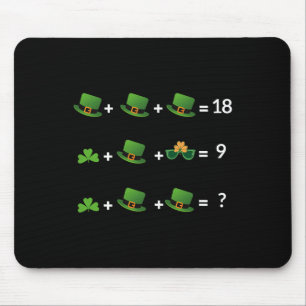 Mousepad Equação Matemática Dia de São Patrício Engraçado P