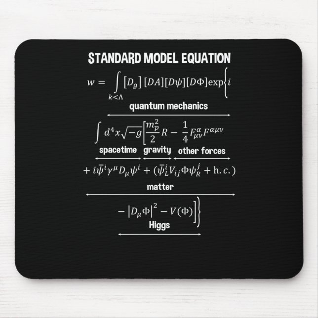 Mousepad Equação Modelo Padrão De Nerdy - Presente Para Fís (Frente)