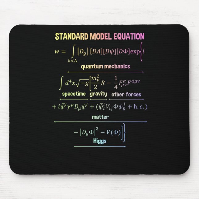 Mousepad Equação Modelo Padrão De Nerdy - Presente Para Fís (Frente)