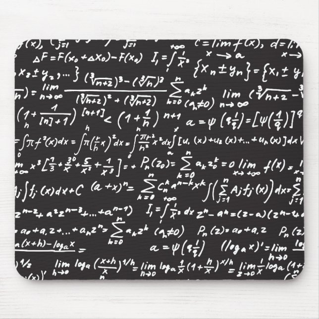 Mousepad Equações da matemática do quadro-negro (Frente)