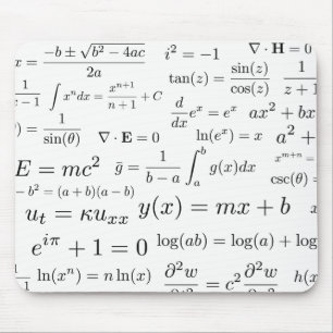 Mousepad Equações do tapete do rato da matemática e da