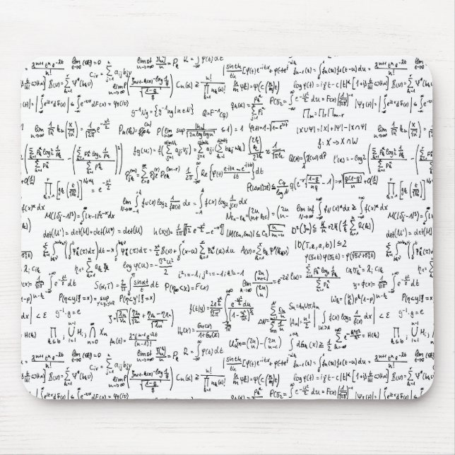 Mousepad Equações escritas mão //da matemática (Frente)