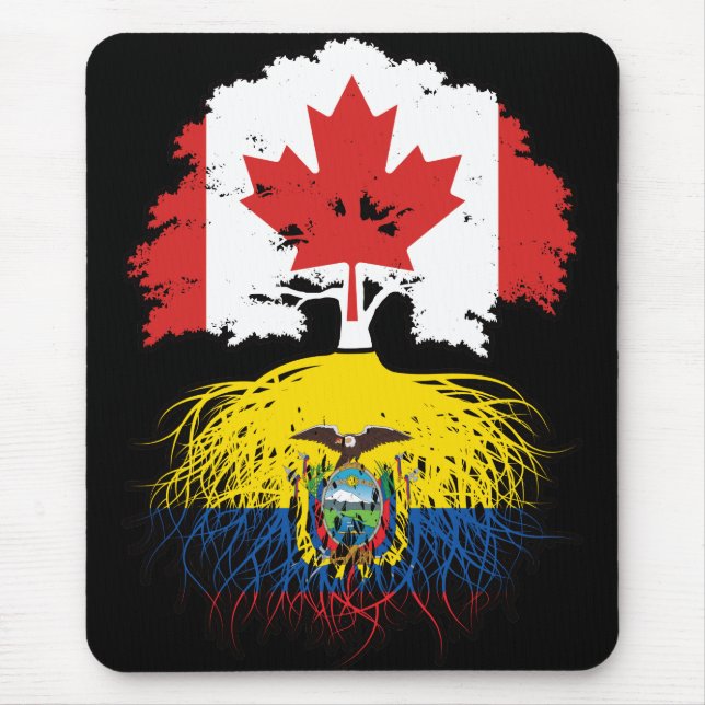 Mousepad Equador, Equador, Canadá, raízes de árvores (Frente)