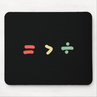 Mousepad Equality Is Greater Than Division Math Black Histo